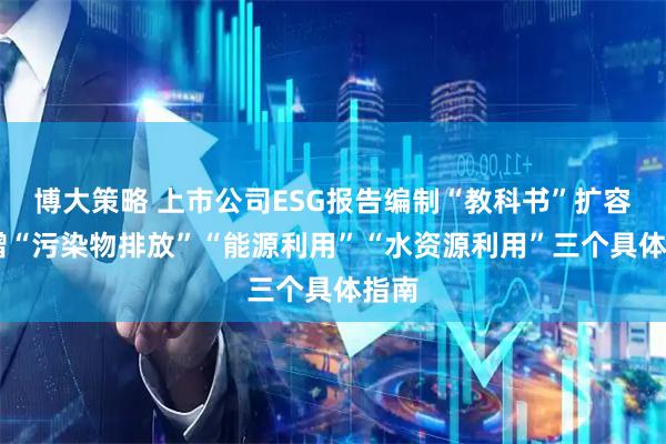 博大策略 上市公司ESG报告编制“教科书”扩容 新增“污染物排放”“能源利用”“水资源利用”三个具体指南
