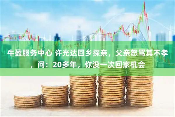 牛盈服务中心 许光达回乡探亲，父亲怒骂其不孝，问：20多年，你没一次回家机会